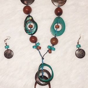 necklace and earrings